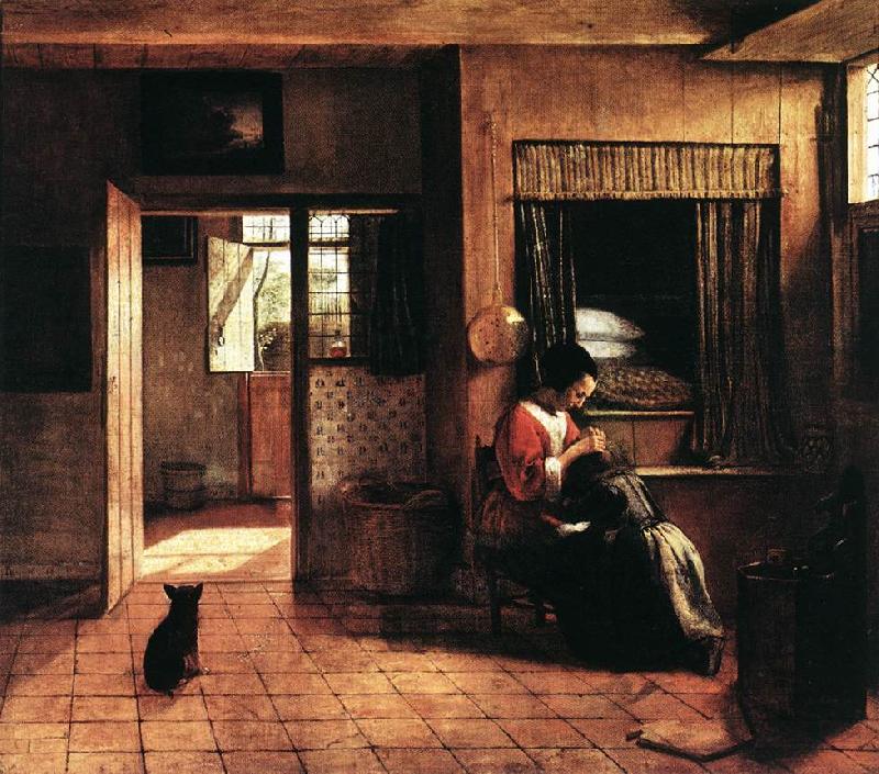 HOOCH, Pieter de The Mother wsf Germany oil painting art